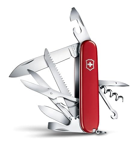 Victorinox Huntsman Swiss Army Knife, 15 Functions, Swiss Made Pocket Knife with Large Blade, Screwdriver, Scissors and Wood Saw - Red thumbnail 4