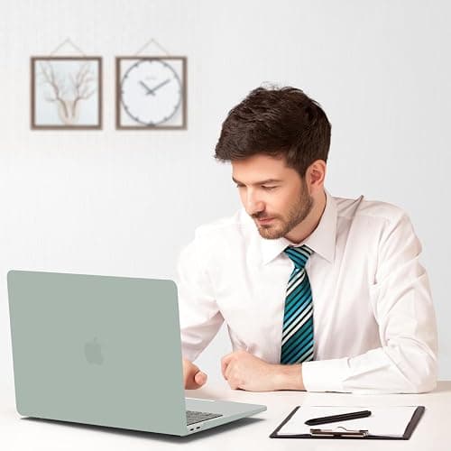 B BELK Compatible with MacBook Air 13 inch Case M1 2022 2021 2020 2019 2018 A2337 A2179 A1932, Matte Plastic Hard Shell+ Keyboard Cover+ Screen Protector for MacBook Air 13.3 inch Case, Antique Green thumbnail 6