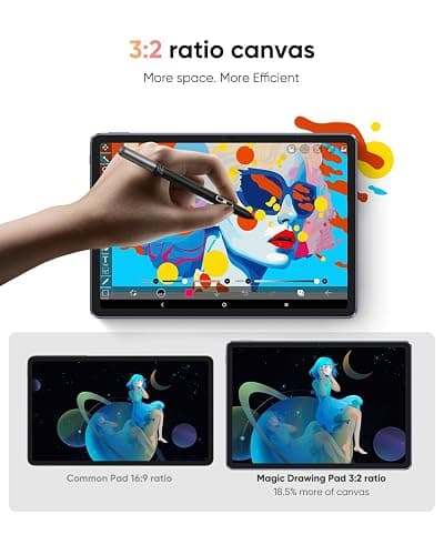 XPPen Standalone Drawing Tablet No Computer Needed Magic Drawing Pad with 16384 Pressure Levels X3 Pro Slim Pencil 12.2-inch Digital Art Tablet with Paper-Like Screen, 8GB + 256GB Portable for Artists thumbnail 7