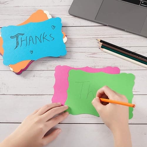 50 Pack Blank Kraft Cards Cardstock Thick Paper Brown Greeting Cards for DIY Gift Card Menus, Baby Shower and Wedding Invitations (Multicolored, 4x6IN) thumbnail 5