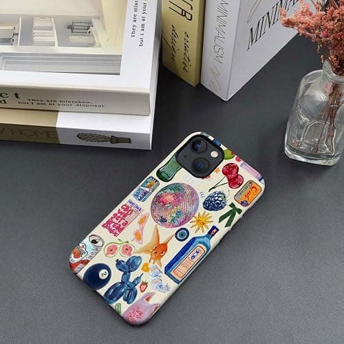 Generic Compatible with for iPhone 14,European Collage Lovely Phone Case for Girl Women Boy Men,Scratch Resistant Shockproof Cover Case for iPhone 14 thumbnail 6