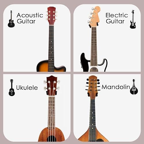 SNIGJAT Guitar Wall Mount 2 Pack, Guitar Hanger Wall Hook Holder Stand with Screws, Hardwood Mount Hanger for Acoustic Bass,Banjo, Mandolin Guitar, Bass, Banjo, Mandolin thumbnail 6