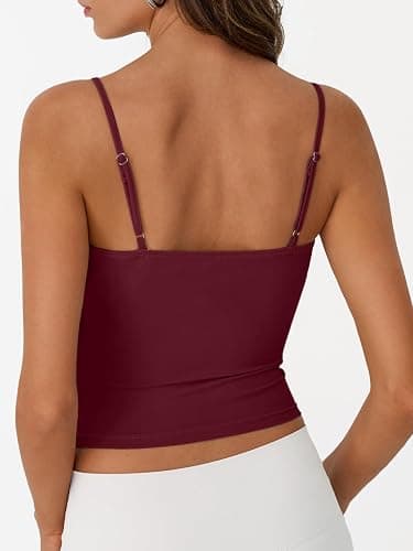Trendy Queen Womens Double Lined Adjustable Spaghetti Strap Tank Tops for Summer Going Out thumbnail 4