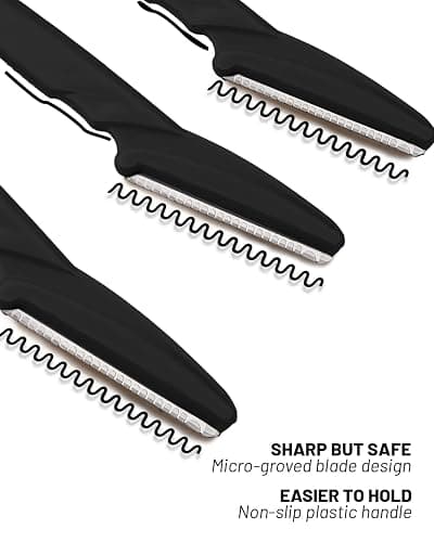 MoHern Dermaplaning Tool for Face, 30 Pcs Dermaplane Razor for Face, Multipurpose Face Razors for Women and Men, Black thumbnail 2