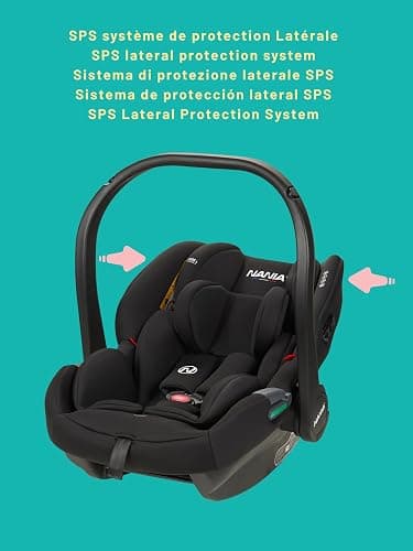 NANIA Rimini, Siège auto bébé ceinturé, 0-87 cm R129 i-Size, dès la naissance à 13 kg, Groupe 0+, Appuie-tête réglable, Protection Latérale, insert lombaire et de réduction thumbnail 3