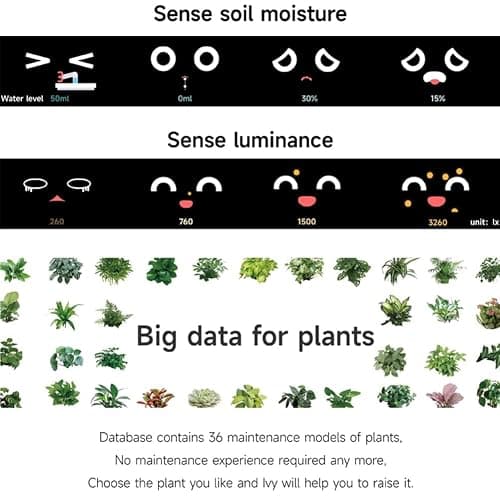 Itigoitie Smart Flowerpots,Smart Pet Planter,Ai Planter,Intelligent Flowerpots,Multiple Expressions,7 Smart Sensors, and Ai Chips Make Raising Plants Easy and Fun for Living Room,Plant-Free,Yellow thumbnail 6