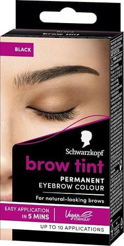 Schwarzkopf Brow Tint Black (10ml), Permanent Eyebrow Tint, Long-Lasting Intensity, Water- and Smudge-Proof, Easy Application Brow Tint for Up to 10 Applications, Vegan Formula - Image 1