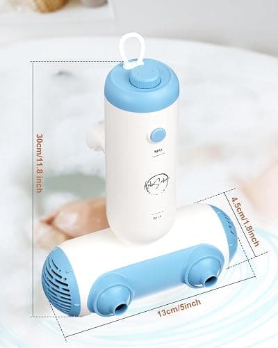 KokoSelene Bath Jets for Tub, Portable Bath Spa for Bathtub with Dual Hydro Jets, Bathtub Spa Machine Creates Soothing Bubbles for Daily Relax at Home Use (Blue) thumbnail 3