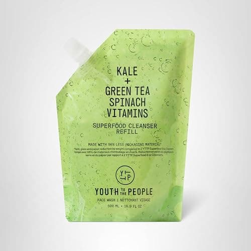 Youth To The People Superfood Facial Cleanser - Kale + Green Tea Daily Face Wash, Gentle Makeup Remover, with Soothing Antioxidants for Glowing Skin, pH Balance, Clean Pores, Sulfate-free, Refillable thumbnail 11