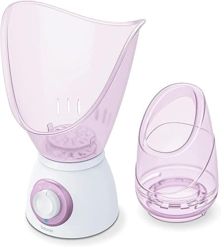 Beurer FS 60 Sauna per il Viso Multifunzione 3 in 1, Pulizia del Viso, Aromaterapia e Inalazione con Serbatoio per Essenze Profumate, 2 Livelli di Potenza e Bicchiere Graduato - Image 1
