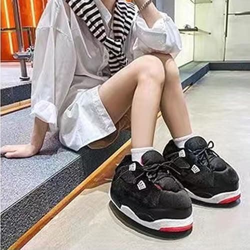 LAPRBY Sneaker Slippers Non Slip Sole Indoor House Plush Slippers Unisex Indoor Floor Cotton Shoes thumbnail 6