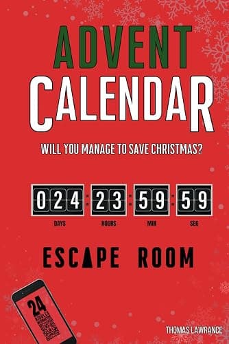 Advent Calendar Escape Room Book: Will You Manage to Finish the Book and Save Christmas? 24 Interactive and Original Puzzles, Games, Enigmas and Riddles for Adults - Image 1