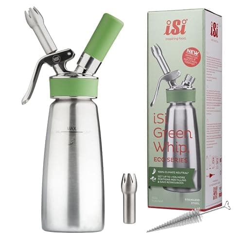iSi North America Culinary Eco Series Green Whip for Whipped Cream, Foams and Plant-Based Toppings; 1 Pint, Stainless Steel - Image 1
