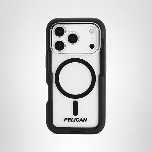 Pelican Voyager iPhone 17 Pro Case [Compatible with MagSafe] Rugged Phone Case w/ 24ft Military-Grade Drop Protection - Heavy Duty Phone Cover w/Belt Clip Holster for iPhone 17 Pro - Black/Clear thumbnail 10
