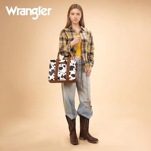 Montana West × Wrangler Tote Bags Purses for Women Work Top-Handle Handbags with Strap thumbnail 5