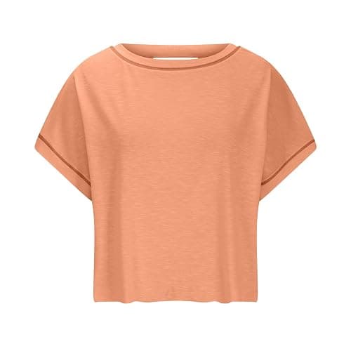 Womens Open Back Workout Tops Short Sleeve Y2k Yoga Shirts Athletic Gym Slouchy Crop Top Casual Backless Running Tees thumbnail 4