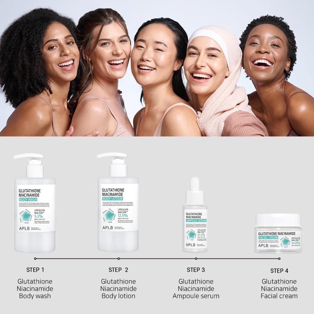 APLB Glutathione Niacinamide Body Wash | LIPO GLUTA NIAC CEN™ 5.3% 10.14 FL.OZ / Korean Skincare, Gentle ingredients for the safety of your skin, Long lasting nourishment and deep moisture for soft skin thumbnail 9