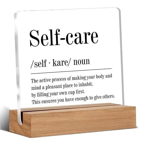Spa Decor for Spa Room, Self Care Gifts for Women Men, Mental Health Gifts, Self Care Definition Massage Room Bathroom Decorative Signs Plaque - Image 1