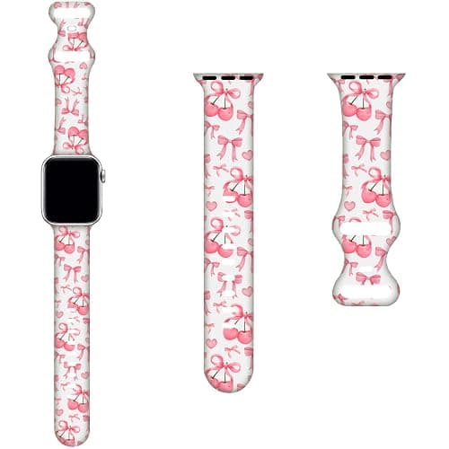 Holiday Cartoon Bands Compatible with Apple Watch Band 38MM 40MM 41MM 42MM 44MM 45MM 49MM, Silicone Strap Compatible with iWatch Bands Ultra Series SE 9 8 7 6 5 4 3 2 1 for Women Men thumbnail 2