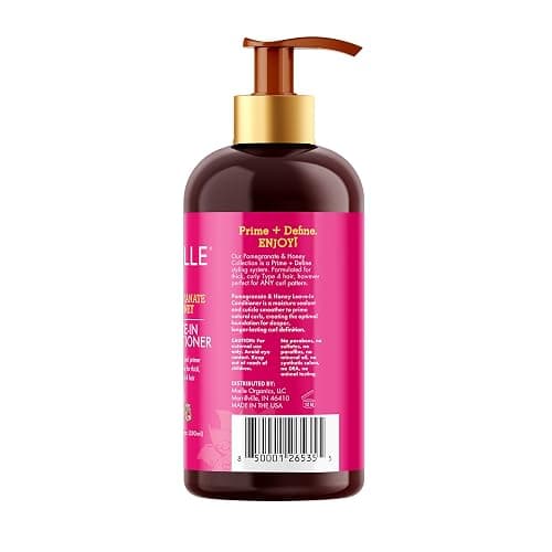 Mielle Organics Pomegranate & Honey Leave In Conditioner for Curly Hair - Moisturizing Detangler & Curly Hair Treatment to Help Repair Damage, Prevent Frizz & Improve Shine (12 Fl Oz) thumbnail 8