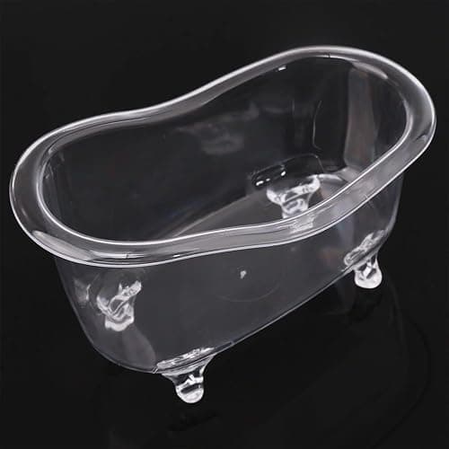 Dwang Clear Mini Bathtub Sundries Storage Box Jewelry Storage Box Makeup Organizer Container Desktop Storage, Home Drawer Organizers thumbnail 4
