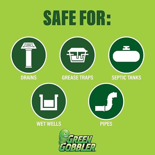 Green Gobbler Enzyme Drain Cleaner | Controls Foul Odors & Breaks Down Grease, Paper, Fat & Oil in Sewer Lines, Septic Tanks & Grease Traps | 1 Gallon thumbnail 7