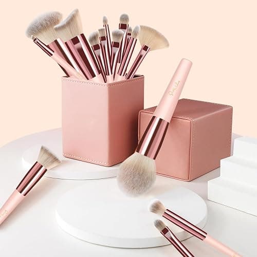 Makeup Brushes Start Makers 15Pcs Marble Makeup Brush Set Foundation Powder Blush Blending Eyeshadow Brushes Sets thumbnail 6