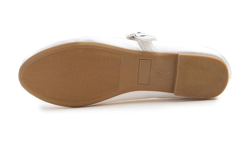 FEVERSOLE Women's Soft Cushion Extra Padded Comfort Round Toe Mary Jane Metal Buckle Fashion Ballet Flats Walking Shoes thumbnail 5