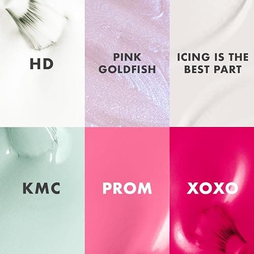 Olive & June Gel Nail Polish Set, 6 Shades and Top Coat | Includes HD, KMC, Pink Goldfish, Icing Is The Best Part, Prom, XOXO, gel top and base coats; hema-free; UV LED lamp needed thumbnail 2