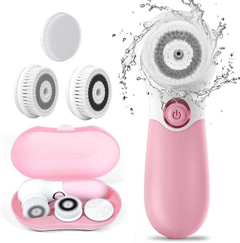TOUCHBeauty Spin Brush Face Cleanser with 3 Brush Heads for Deep Cleansing Exfoliation and Massaging - Image 1