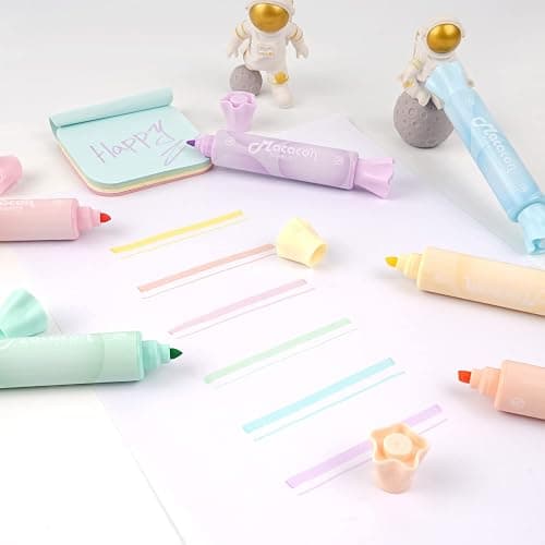 chosch Candy Shape Highlighters, Assorted colors,Chisel Tip,Water Based,Quick Dry& Write Smoothly 6 Macaron Colors (CANDY HIGHLIGHTER) thumbnail 5