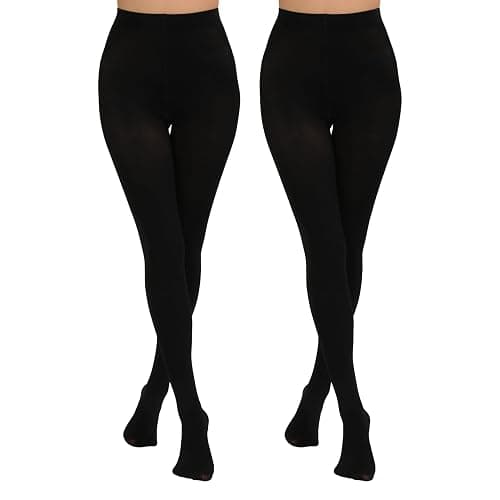 Paralinda 2 Pairs Women's Solid Color Tights 80D, Soft Opaque Microfiber Tights thumbnail 3