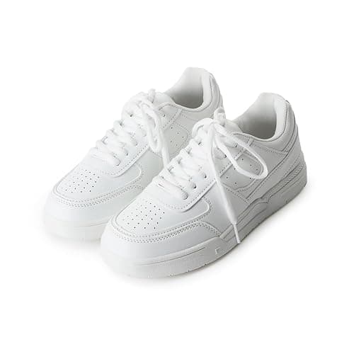FabKids Girls' Vintage Tennis Shoes Classic Sneakers Breathable Non-Slip Athletic Shoes Cute Lace Up Casual Shoes for Kids thumbnail 3
