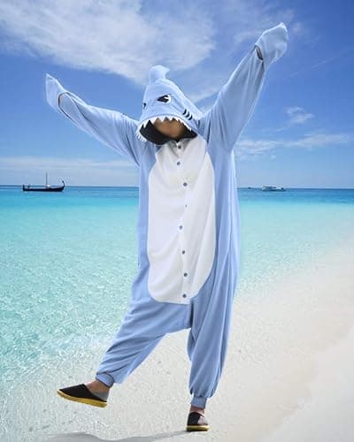 WOTOGOLD Animal Cosplay Costume Shark Adult Pajamas thumbnail 4