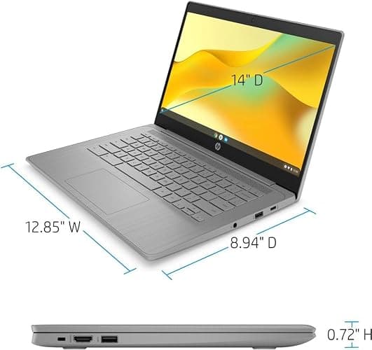 HP 2023 Chromebook Laptop, 14 Inch Display, Intel Celeron N4120 Processor, 4GB RAM, 64GB eMMC, Intel UHD Graphics 600, WiFi, Bluetooth, Chrome OS, Modern Gray thumbnail 5
