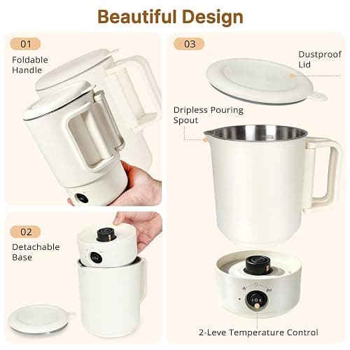 Candle Making Supplies Kit with Wax Melting Pot,27 OZ Electric Small Wax Melts Warmer with Thermometer and Pouring Spout for DIY Soap Making for Beginners,Adults,Pros for Soy Wax,Beeswax,Paraffin thumbnail 2