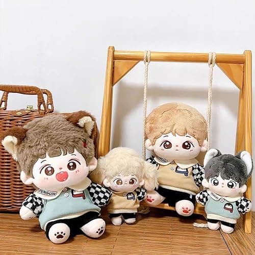 niannyyhouse 10cm 20cm Plush Doll Clothes Jacket Pants Penguin Tracksuit Suit Dolls Accessories Dress Up (Brown, 10cm) thumbnail 5
