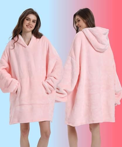 Solvienne Wearable Blanket Hoodie Men Women Oversized Flannel Sweatshirt thumbnail 6
