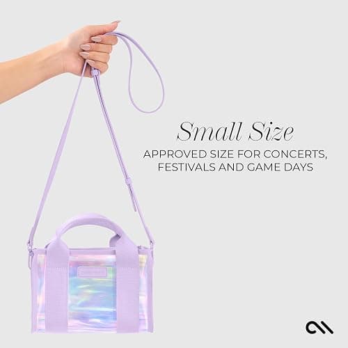 Case-Mate Soap Bubble Jelly Stadium Bag for Women - Clear Tote Bag for Stadium Events - Iridescent Mini Purse with Crossbody Strap - Water-Resistant Tote Handbags for Keys, Phone, Wallet & Sunglasses thumbnail 2