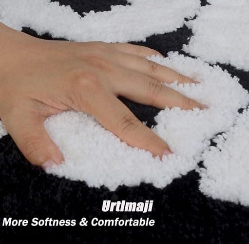 Urtlmaji You Look Good Bath Mat Black Bathroom Rugs Funny Cute Bath Rugs Non Slip Microfiber Plush Preppy Small Cool Shower Rug Washable Absorbent Floor Mat for Bathtub Sink 25"x21" thumbnail 2