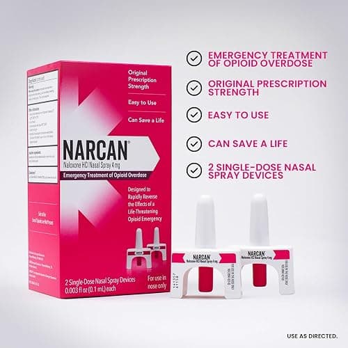 NARCAN Nasal Spray 4 mg, Emergency Treatment of Opioid Overdose, 2 Single-Dose Devices thumbnail 2