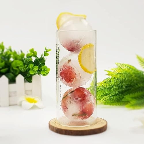 Whiskey Rocks Glass, Set of 4 (2 Crystal Bourbon Glasses, 2 Round Big Ice Ball Molds) In Gift Box - 10 Oz Old Fashioned Glasses for Scotch Cocktail Rum Cognac Vodka Liquor, Unique Gifts for Men thumbnail 7
