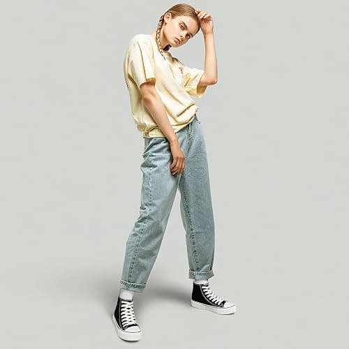 hash bubbie High Top Sneakers for Women Classic High Tops Canvas Shoes Lace up Women's Fashion Sneaker thumbnail 5