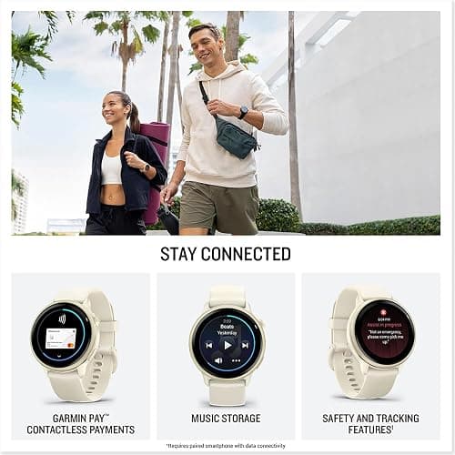 Garmin 010-02985-01 VIVOACTIVE 6 Health and Fitness GPS Smartwatch Bone with Silicone Band Bundle with 2 YR CPS Enhanced Protection Pack thumbnail 6