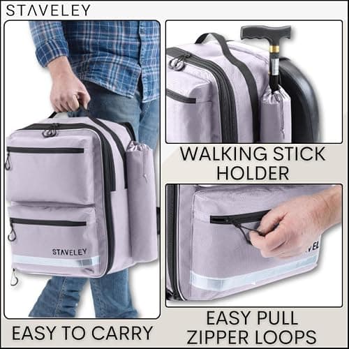 Staveley XL Expandable Mobility Scooter Bag for Electric Mobility Scooters & Boot Scooters - Back of Seat Bag (Purple) thumbnail 8