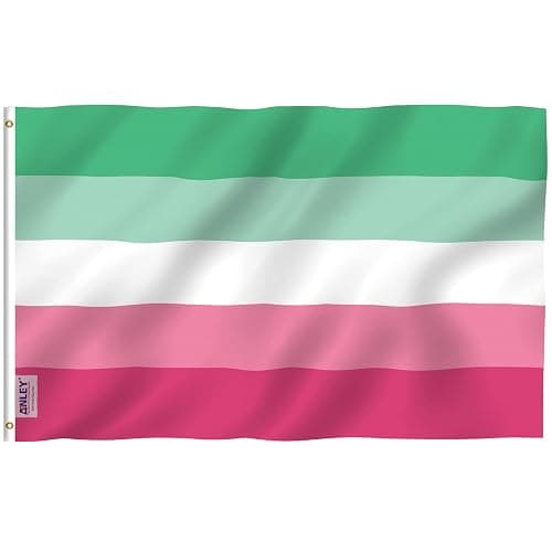 Anley Fly Breeze 3x5 Foot Abrosexual Pride Flag - Vivid Color and Fade proof - Canvas Header and Double Stitched - Abrosexuality LGBT Flags Polyester with Brass Grommets 3 X 5 Ft - Image 1