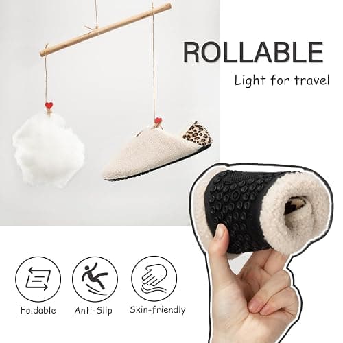 ATHMILE House Slippers for Women Men Indoor Barefoot Slippers Socks Furry Slip on House Shoes Cozy Comfy for Home Bedroom Travel Yoga thumbnail 6