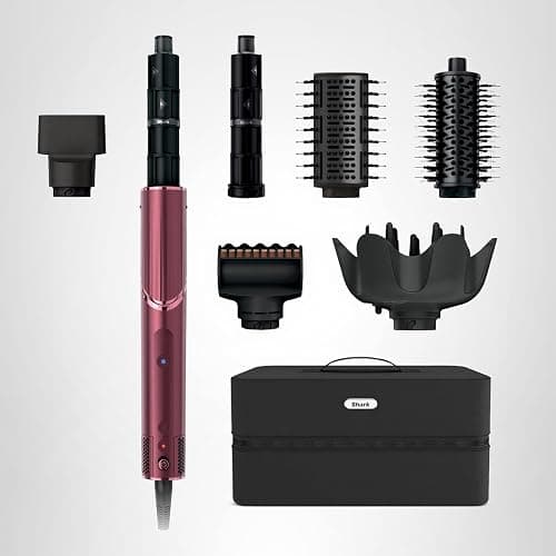 Shark FlexStyle | Air Multi-Styler & Drying System | Hair Dryer Brush for Blowouts with Coanda Auto- Wrap Curlers, Round & Paddle Brush, Diffuser & Concentrator Attachment | Black Cherry | HD457CR thumbnail 11