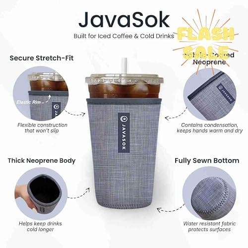 Sok It JavaSok Iced Coffee & Cold Soda Insulated Neoprene Cup Sleeve (Cowgirl Couture, Small: 16-20oz) thumbnail 5