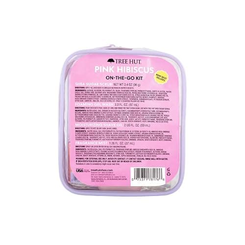 Tree Hut Pink Hibiscus Everything Shower Gift Set, 4 Piece Kit, Travel Size | Exfoliating Body Scrub, Body Wash, Shave Oil & Body Spray, Self Care Gift Set, Nourishing & Moisturizing with Shea Butter thumbnail 2